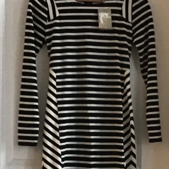 Luca Couture bodycon striped dress size M - Picture 3 of 4